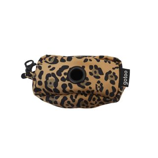 Gotoo Porta bolsas estampado leopardo marrón para perros