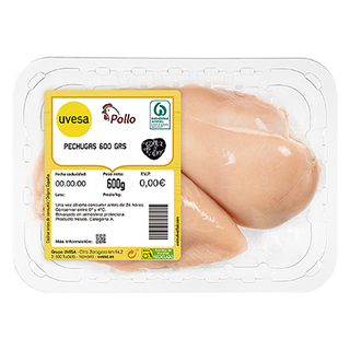 Pechuga De Pollo Uvesa 600 G.