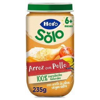 Puré De Arroz Con Pollo Hero Frasco 235 G