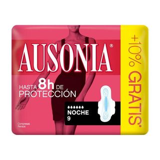 Compresa con alas noche - Ausonia - 9 unidades 8001090229168