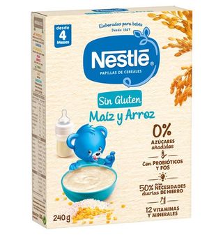 Papilla Nestlé Cereales Arroz Sin Gluten 0% 0% 180 G