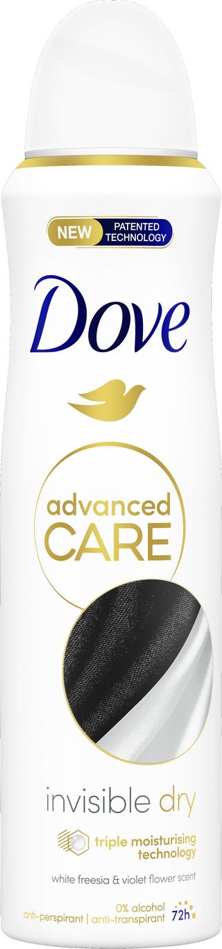 DOVE ADVANCED CARE INVISIBLE DRY SPRAY 150ML ELI91616