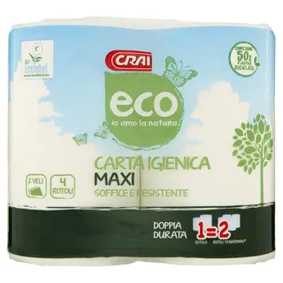 Crai Eco Carta Igienica Maxi 2 Veli 4 Pz