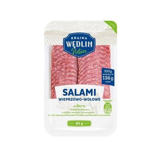 Kraina Wędlin Nature Salami plastry 80 g