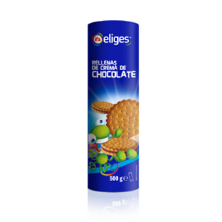 Galletas Rellena Chocolate Eliges 500Gr.