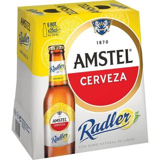 AMSTEL RADLER Cerveza Radler Limón Pack Botellín 6X25 Cl