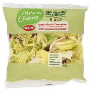 Selex Natura Chiama Insalata Mista con Finocchio Lavata e Pronta per il Consumo 200 g