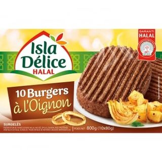 Hamburguesa De Ternera A La Cebolla Halal Isla Délice 800 G.