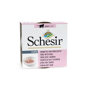 Schesir Adult Atún Con Jamón Lata Para Gatos 0.085Kg