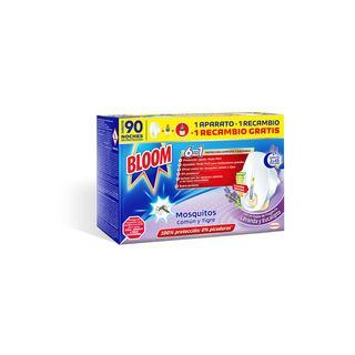 Insecticida Bloom antimosquitos eléctrico 90 noches aparato+ 2 recambio 1UD (66229)