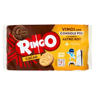 Ringo Cacao Biscotti Farciti Con Crema Cacao Snack Merenda 6 Porzioni, 330G Limited Edition Netflix