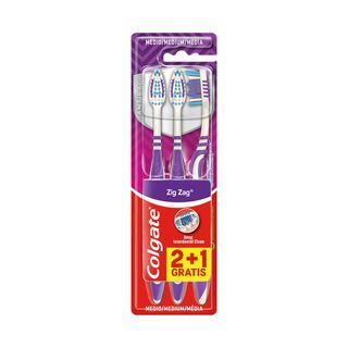 Colgate - Cepillo De Dientes Medio Zig-Zag 3 Uds (60518)