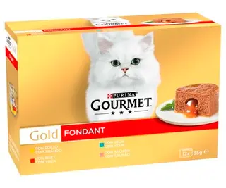 Comida Para Gatos Húmeda Fondant Purina Gourmet 12 Uds. 85 G.