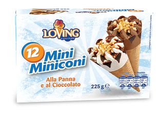 12 Mini Miniconi alla panna e cioccolato
