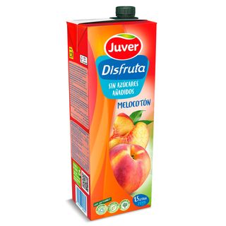 Bebida De Zumo De Melocotón Sin Azúcares Añadidos Juver Disfruta Brik 1.5 L