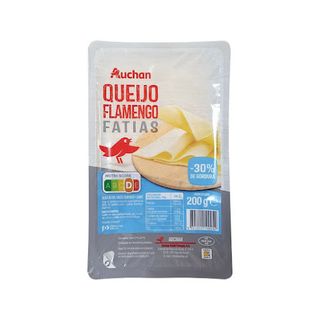 QUEIJO FLAMENGO LIGHT AUCHAN FATIAS 200G