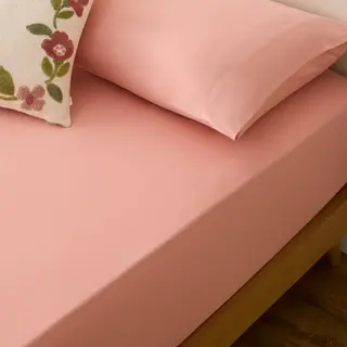 Sábana Bajera Algodón De Punto Ajustable Puntib Rosa Claro cama 105-120cm