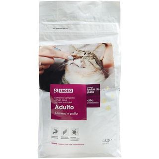 Alimento Con Ternera-Pollo-Verduras Para Gato Eroski, Saco 4 Kg (23814718)