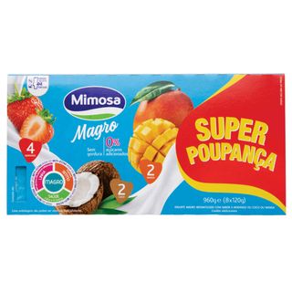 Iogurte Magro Aroma Morango, Coco e Manga Mimosa (emb. 960 gr)