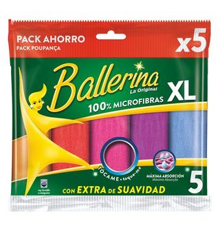 Bayetas Ballerina Microfibra Colores 5 Uds.