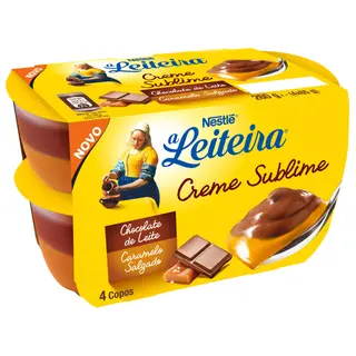 Sobremesa Creme Chocolate de Leite e Caramelo Salgado A Leiteira (emb. 260 gr (4 un))