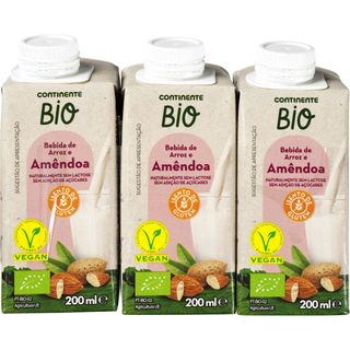 Bebida Vegetal de Amêndoa Continente Bio (emb. 3 x 200 ml)