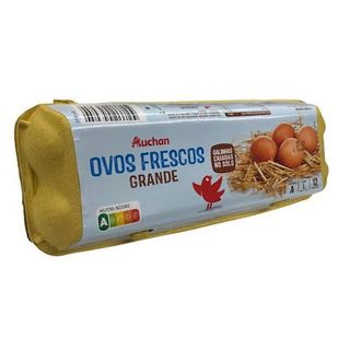 AUCHAN Ovos Galinhas Solo Classe L 12 un