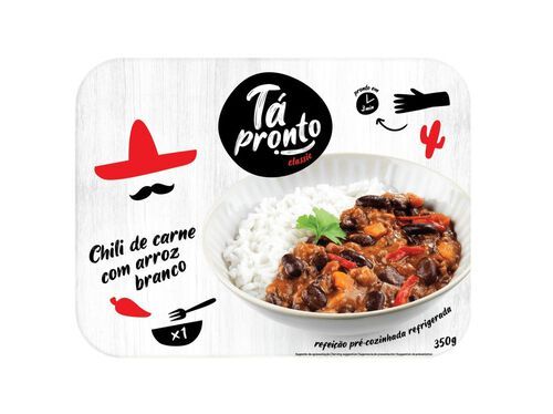 CHILI DE CARNE TA PRONTO COM ARROZ BRANCO 350G