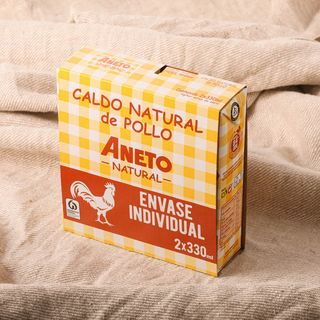 Brou Natural De Pollastre Aneto 330Ml - 2U.