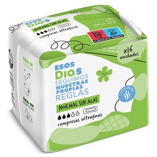 Compresas Ultrafina Normal Sin Alas Esos Dias Bolsa 16 Uds.