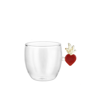 Tazzina in vetro borosilicato 120 ml - cuore sacro