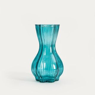 Wazon | JUNNE | szklany turkusowy | 13x25 cm | 765391