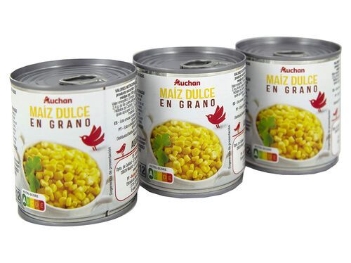 MILHO DOCE AUCHAN EM GRÃO 3X150(140)G