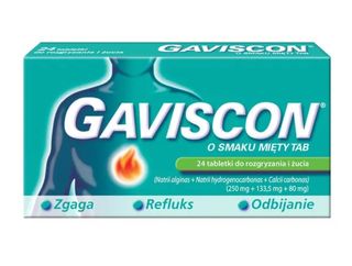 Gaviscon 250 mg 24 tabletek