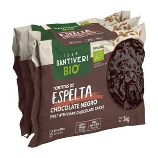 SANTIVERI Tortitas Espelta Chocolate Bio 3X34 G
