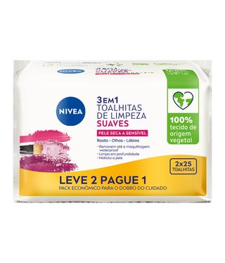 Toalhitas Suaves de Limpeza Nivea 2UN