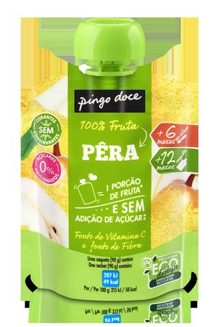 Bolsa de Fruta Pêra Pingo Doce 90G