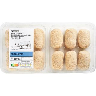 Croqueta De Pollo-Jamón Eroski, Bandeja 380 G (16909640)
