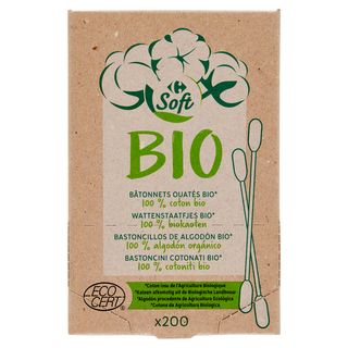Carrefour Bio Soft Bastoncini Cotonati Bio* 200 pz
