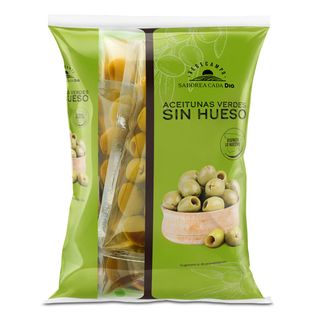 Aceitunas Verdes Sin Hueso Dia Vegecampo Bolsa 3 X 75 G