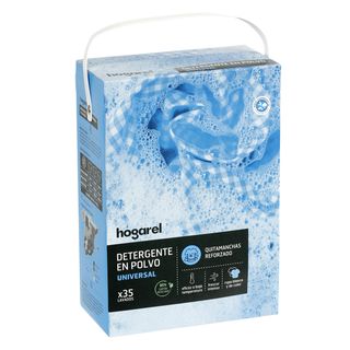Detergente Polvo Universal Hogarel 35 Cacitos. 2,275 Kg (285724)