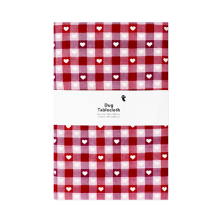 Tovaglia in cotone - Con cuori, 140×220 cm - 3068550