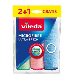 Bayeta Vileda Microfibra Ultra Fresh 2+1 3 Uds.
