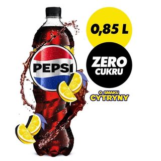 Pepsi-Cola Zero cukru Napój gazowany o smaku cytrynowym 0,85 l