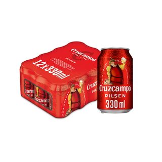 Cerveza Pilsen Rubia Pack Cruzcampo Lata 12X330 Ml