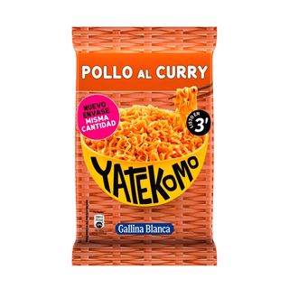 GALLINA BLANCA Fideos Yatekomo Pollo Al Curry Bolsa, 82G