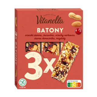 Vitanella Batony z orzeszkami, migdałami i żurawiną, , 3x35 g