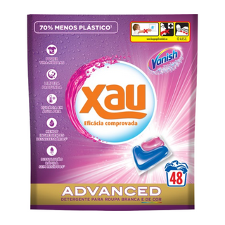 Xau + Vanish Detergente Roupa Cápsulas 48D