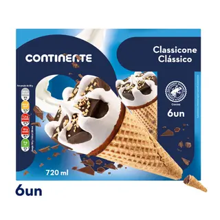 Gelado Classicone Baunilha Continente (emb. 660 ml (6 un))