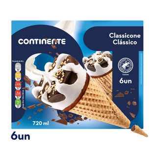 Gelado Classicone Baunilha Continente (emb. 660 ml (6 un))